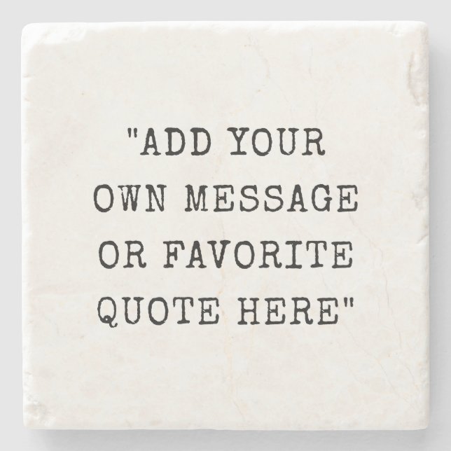 Anführungszeichen für benutzerdefinierte Schriftar Steinuntersetzer (Vorderseite)