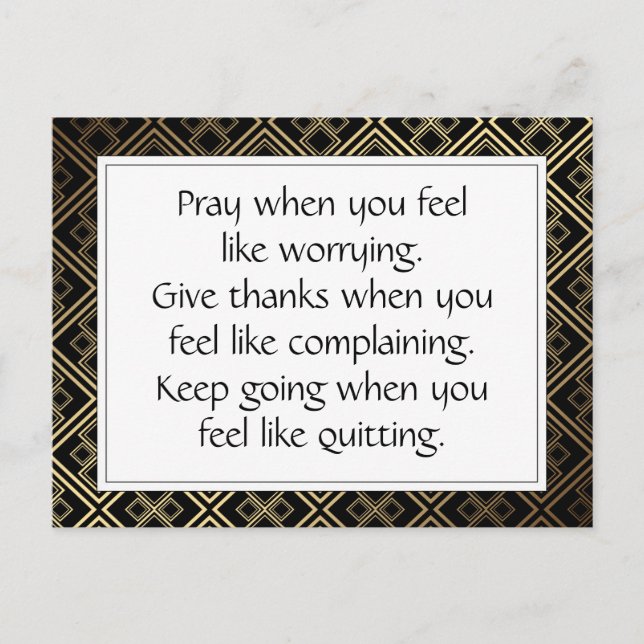 Anführungszeichen für das Schwarze Inspirationsleb Postkarte (Vorderseite)