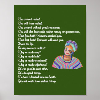 Anführungszeichen für den Lebensdruckabdruck Poster