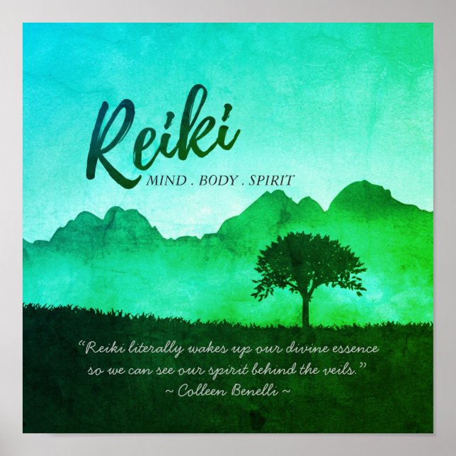 Anführungszeichen für natürliche Yoga Studio-Mediz Poster (Vorne)