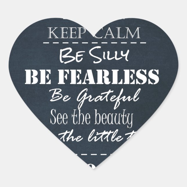 Anführungszeichen für positive Einstellungen Herz-Aufkleber (Vorderseite)