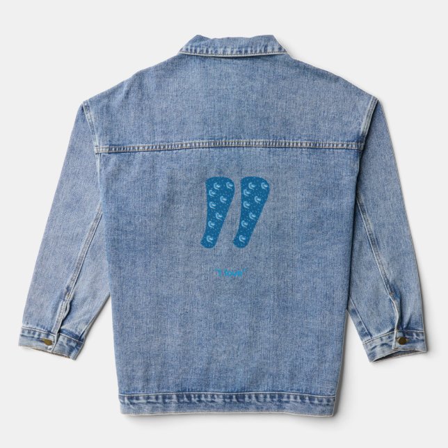 Anführungszeichen T-Shirt Jeansjacke (Rückseite)