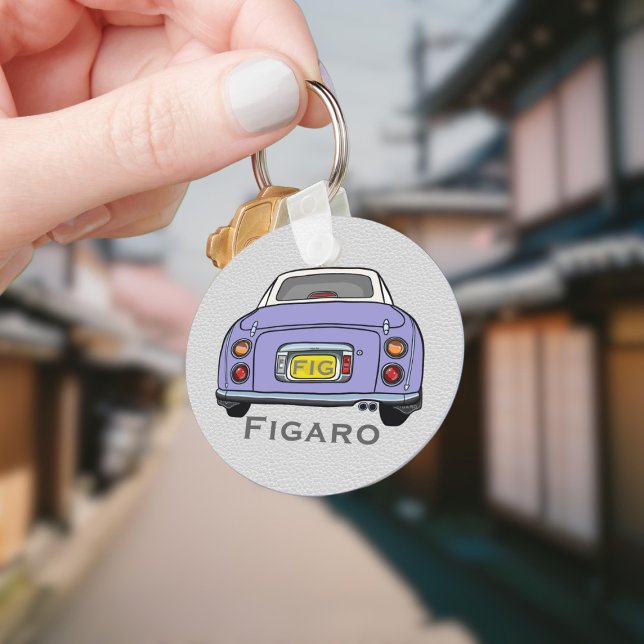 Angaben Niedlich Lilac Figaro Autofahrername Schlüsselanhänger (Add your name and initials to this cute lilac figaro car keychain.)