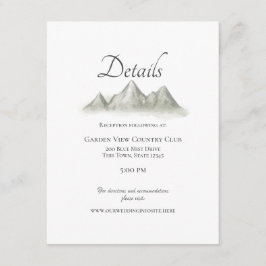 Angaben und Informationen zur Hochzeit von Gebirgs Begleitkarte