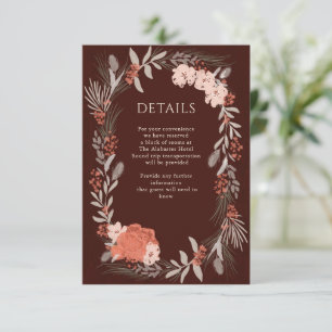 Angaben zu Boho Botanicals Brown and Cream Wedding Begleitkarte
