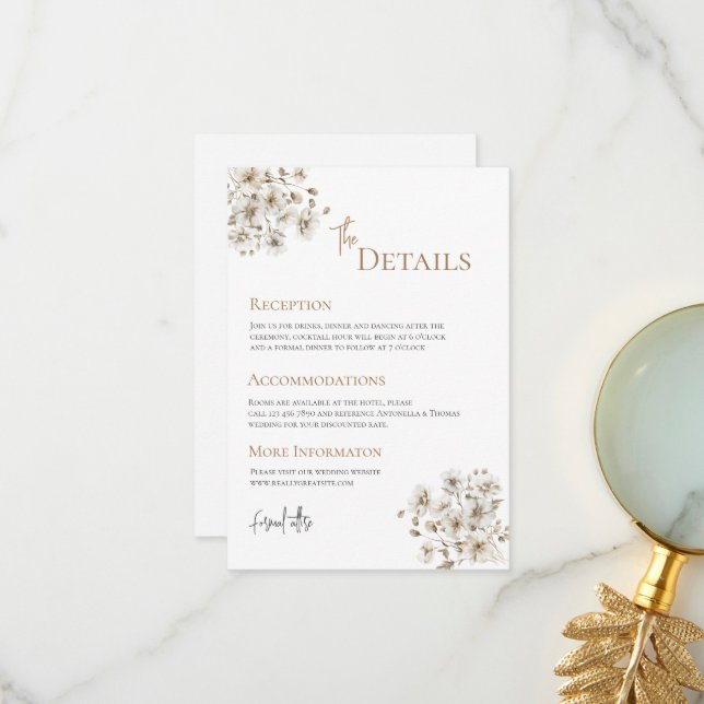 Angaben zu Boho Wedding Dankeskarte (Vorderseite/Rückseite Beispiel)