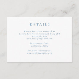 Angaben zu Minimalistischen Hochzeiten Begleitkarte