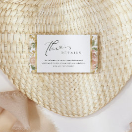 Angaben zu neutralen Wasserfarben, Blüten und Gold Begleitkarte