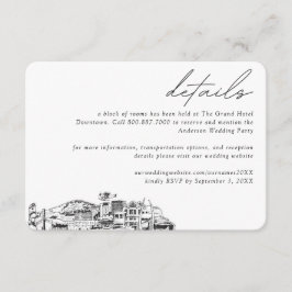 Angaben zum Ankerplatz Wedding Hotel Zimmerblock Begleitkarte