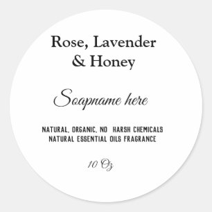 Angaben zum Gewicht der Website für Seife q Runder Aufkleber