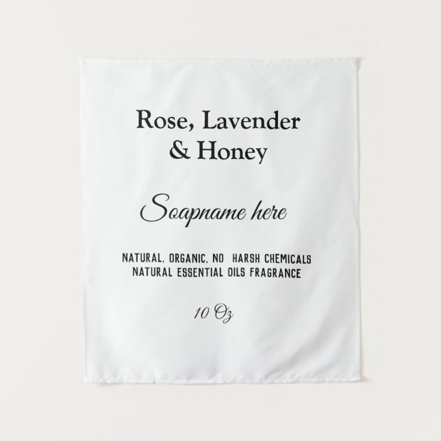 Angaben zum Gewicht der Website für Seife q Wandteppich (Vorderseite)