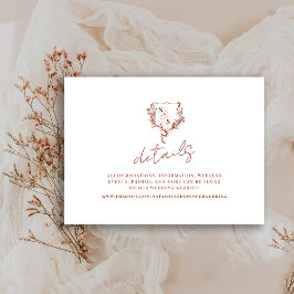 Angaben zum Hochzeitsgrad des Monogramms für das R Begleitkarte