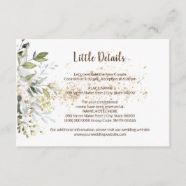 Angaben zum Hochzeitsstichtag für pflanzliches Bra Begleitkarte