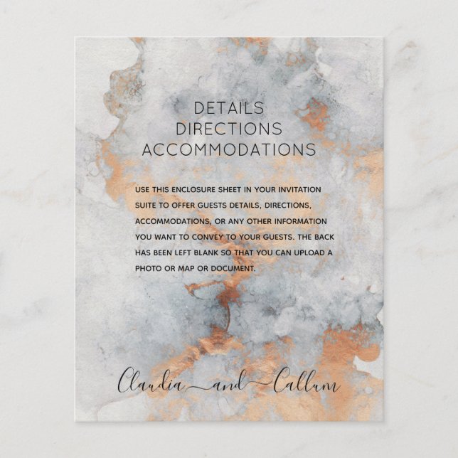 Angaben zum Hochzeitsstichtum für Kupferschmieden (Vorderseite)