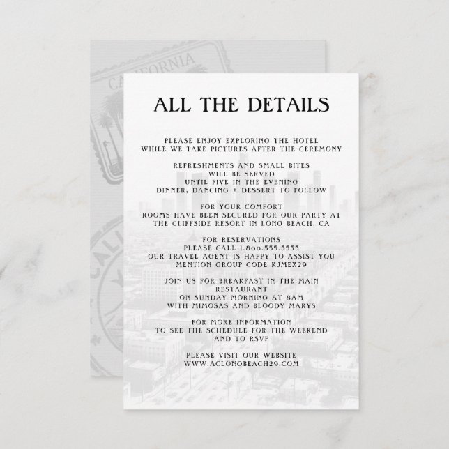 Angaben zum Pass in Kalifornien Begleitkarte (Vorne/Hinten)