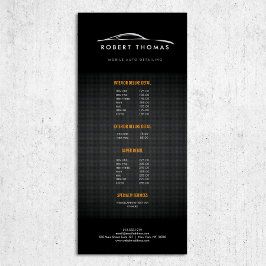 ANGABEN ZUM SCHWARZEN AUTO, AUTO-REPARATURKARTE WERBEKARTE