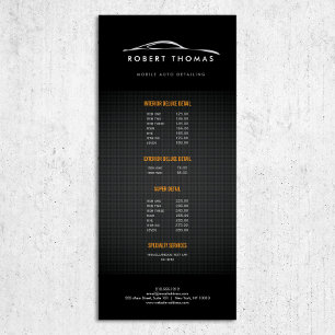 ANGABEN ZUM SCHWARZEN AUTO, AUTO-REPARATURKARTE WERBEKARTE