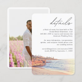 Angaben zum Zimmerblock La Jolla Wedding Hotel Begleitkarte