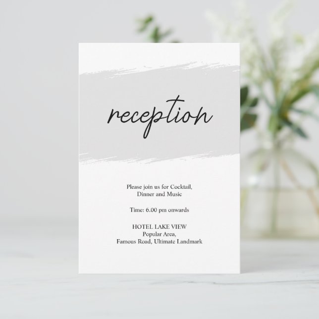 Angaben zur Aufnahme | Antwortkarte RSVP Karte (Stehend Vorderseite)