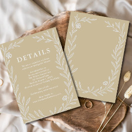Angaben zur botanischen Hochzeit Einladung