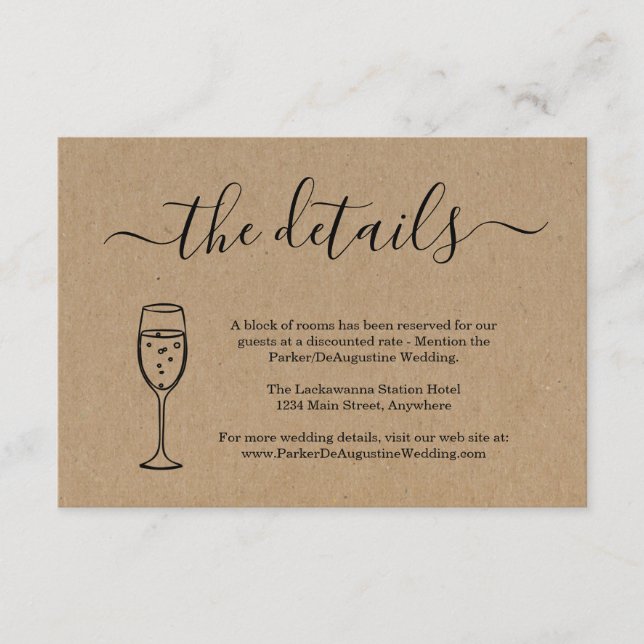 Angaben zur Champagnerinformation Umschließungskar Begleitkarte (Vorderseite)