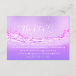 Angaben zur Eintrittskarte zum Hochzeitsstich Trop Begleitkarte