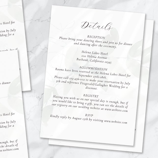 Angaben zur Eukalyptus-Hochzeit Begleitkarte (Von Creator hochgeladen)