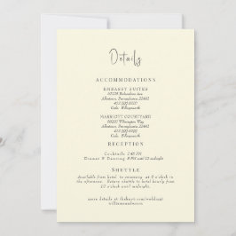 Angaben zur gelben botanischen Hochzeit Einladung