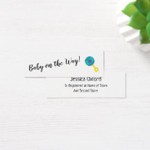 Angaben zur Geschenkregistrierung mit Baby Rattle 
