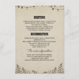 Angaben zur Hochzeit - Angaben - Beilage Begleitkarte