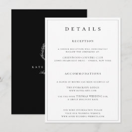 Angaben zur Hochzeit des Botanischen Wappen Begleitkarte