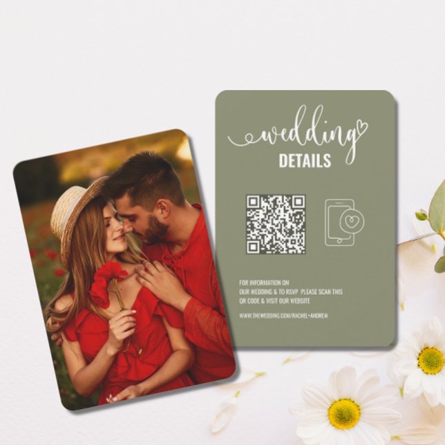 Angaben zur Hochzeit | Elegante UAWG mit QR Code F Save The Date (Von Creator hochgeladen)