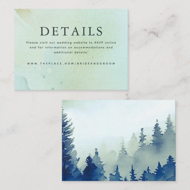 Angaben zur Hochzeit Kleine Abschlusskarte Begleitkarte (Vorne/Hinten)