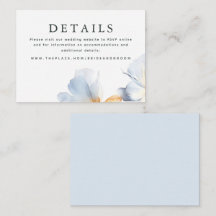 Angaben zur Hochzeit Kleine Abschlusskarte