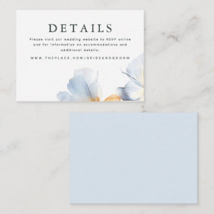 Angaben zur Hochzeit Kleine Abschlusskarte Begleitkarte