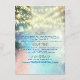 Angaben zur Hochzeit von Beach Palms - Information Begleitkarte