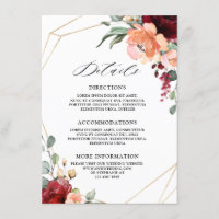 Angaben zur Hochzeit von Burgundy Coral Orange Euk