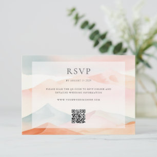 Angaben zur Hochzeit von Pastel Boho RSVP Karte