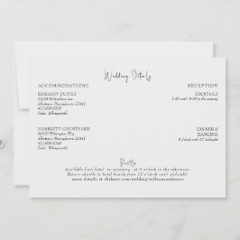 Angaben zur Hochzeitsstimmung bei Cremes Einladung