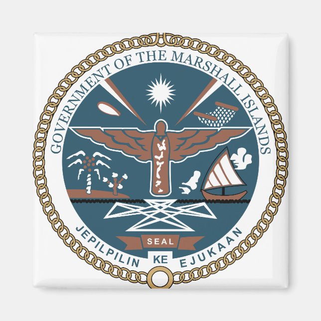 Angaben zur Marshallinseln-Wappen Magnet (Vorne)