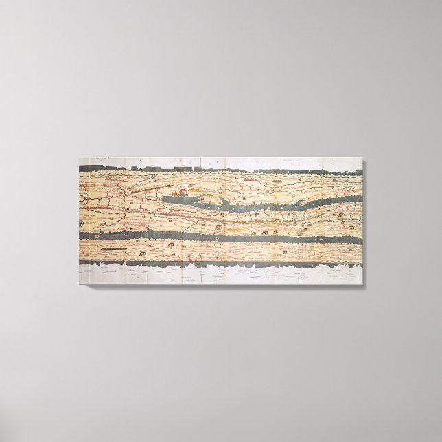 Angaben zur Peutinger-Tabelle Leinwanddruck (Vorderseite)