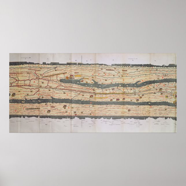 Angaben zur Peutinger-Tabelle Poster (Vorne)