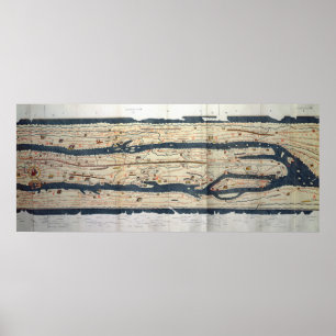 Angaben zur Peutinger-Tabelle Poster