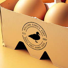 Angaben zur rustikalen Rund-Farm und Eierkarton Gummistempel