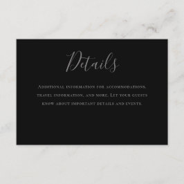 Angaben zur Typografie, grau, schwarz Begleitkarte