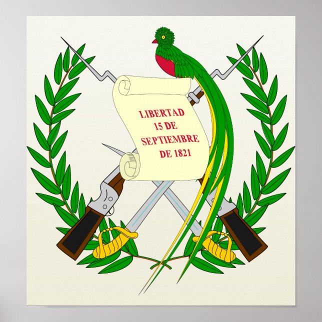 Angaben zur Wappen in Guatemala Poster (Vorne)