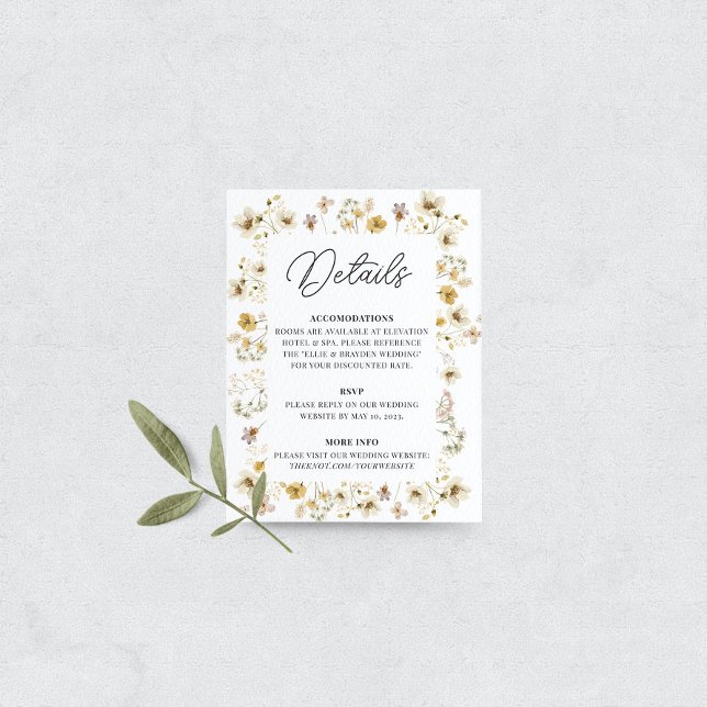 Angaben zur Wildblume von Wasserfarben Begleitkarte (Von Creator hochgeladen)