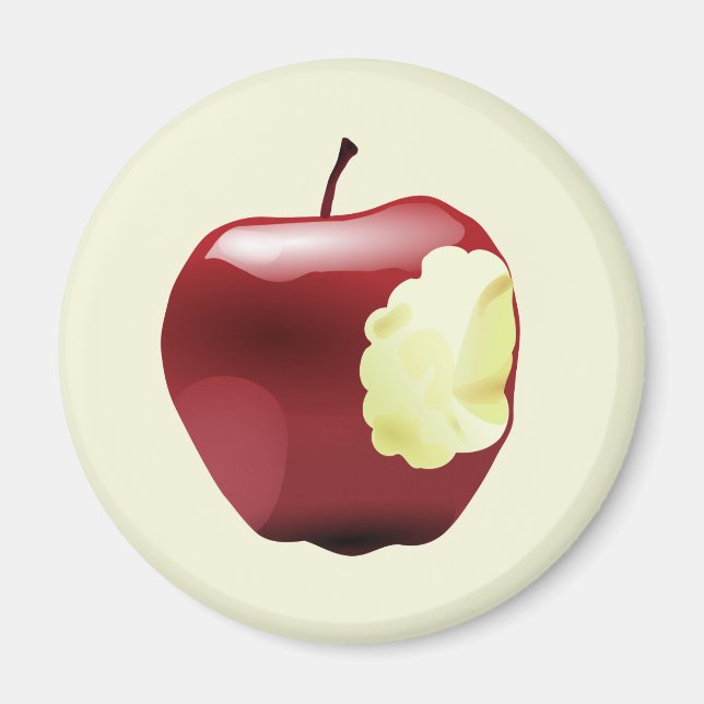 angebissener Apfel Magnet (Vorne)