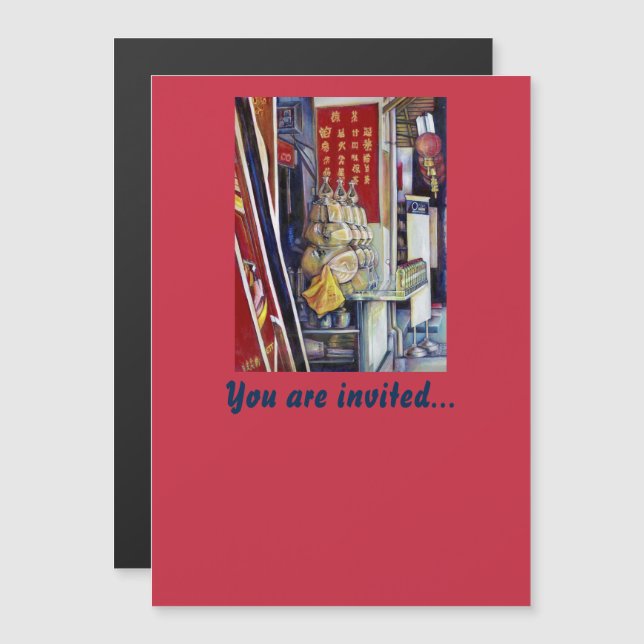 angeblich probabilistisch, Singapur Magneteinladung (Vorne/Hinten)