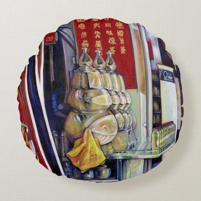 angeblich probabilistisch, Singapur Rundes Kissen (Vorderseite)